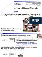 WBS-Construction of House (Example) Organization Breakdown Structure (OBS)