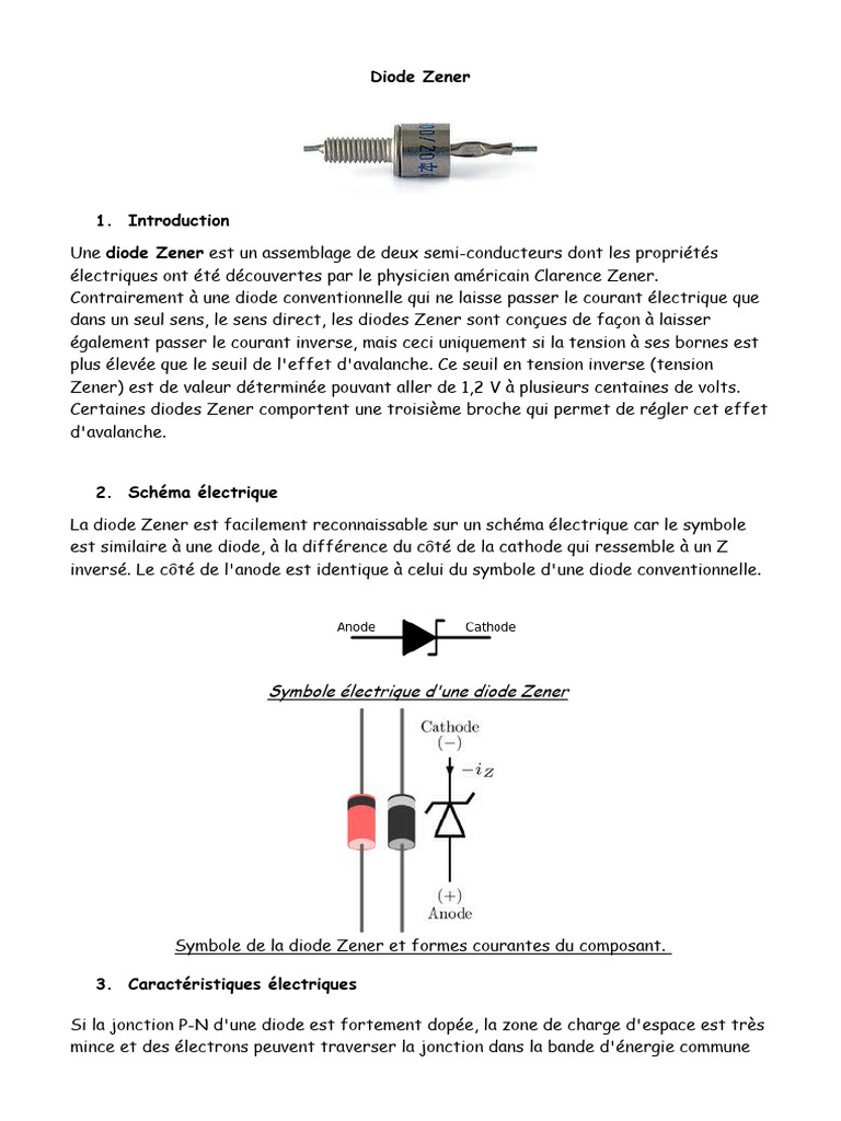 Cours 7 Diode Zener | PDF