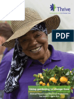 Thrive Horticultural Therapy Organization's Annual Report - March 2010