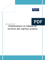 Etablissement Du Tableau de Variation Des Capitaux Propres