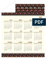 Calendario Perpetuo (Lun - Dom) Diseño Floral