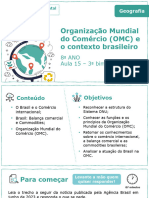 Organização Mundial Do Comércio (OMC) e o Contexto Brasileiro