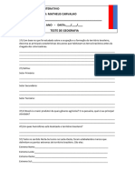 Teste de Geografia - 7º Ano - II Unidade - 2023