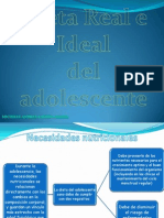 Dieta Real e Ideal Del Adolescente