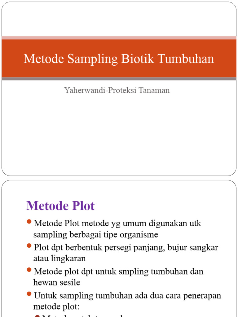 Metode Sampling Biotik untuk Tumbuhan | PDF