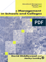 Strategic Management in Schools and Colleges SAGE Publications (David Middlewood Jacky Lumby Tony Bush)