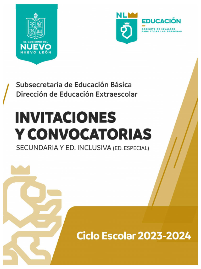Invitaciones y Convocatorias 20232024 PDF