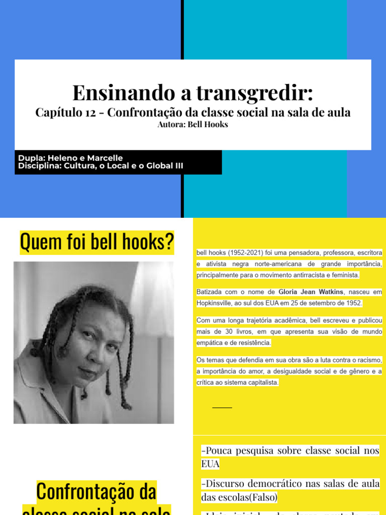 Ensinando a transgredir cap tulo 12 confronta o da classe social
