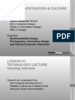 Design, Investigation & Culture: LESSON 01