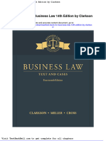 Test Bank For Business Law 14th Edition by Clarkson