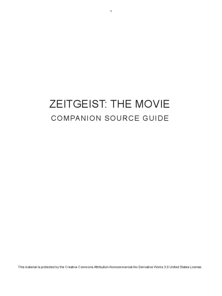 Zeitgeist, The Movie