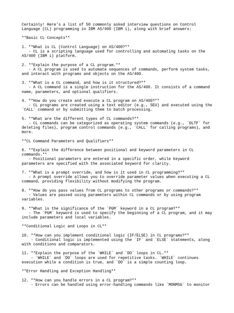 CL | PDF | Control Flow | Computer Science