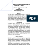 Hatgioannides Petropoulos (2007) (on Credit Spreads, Credit Spread Options and Implied Probabilities of Default)