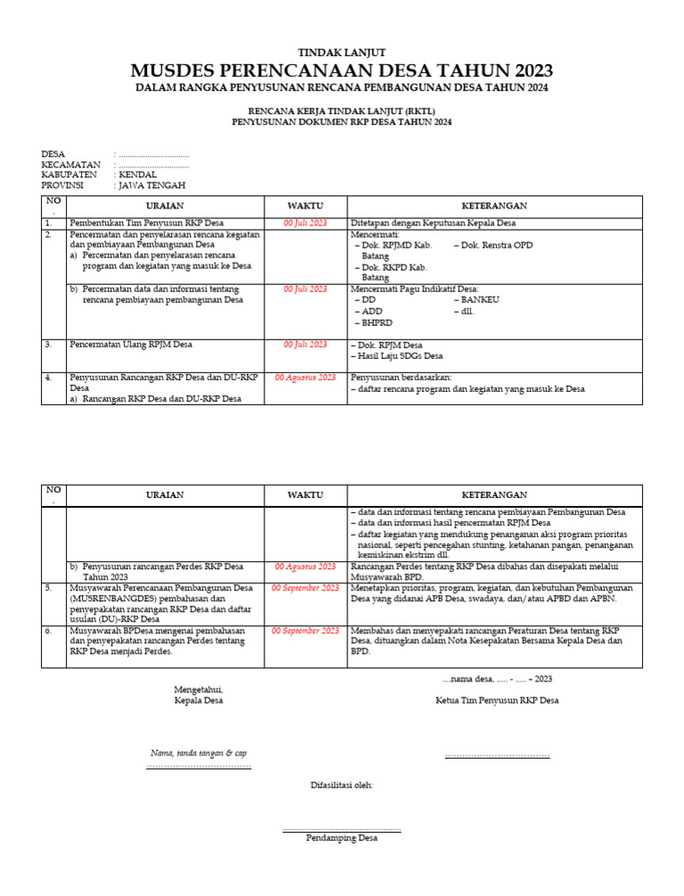 Rktl Rkp Desa 2024 Pdf