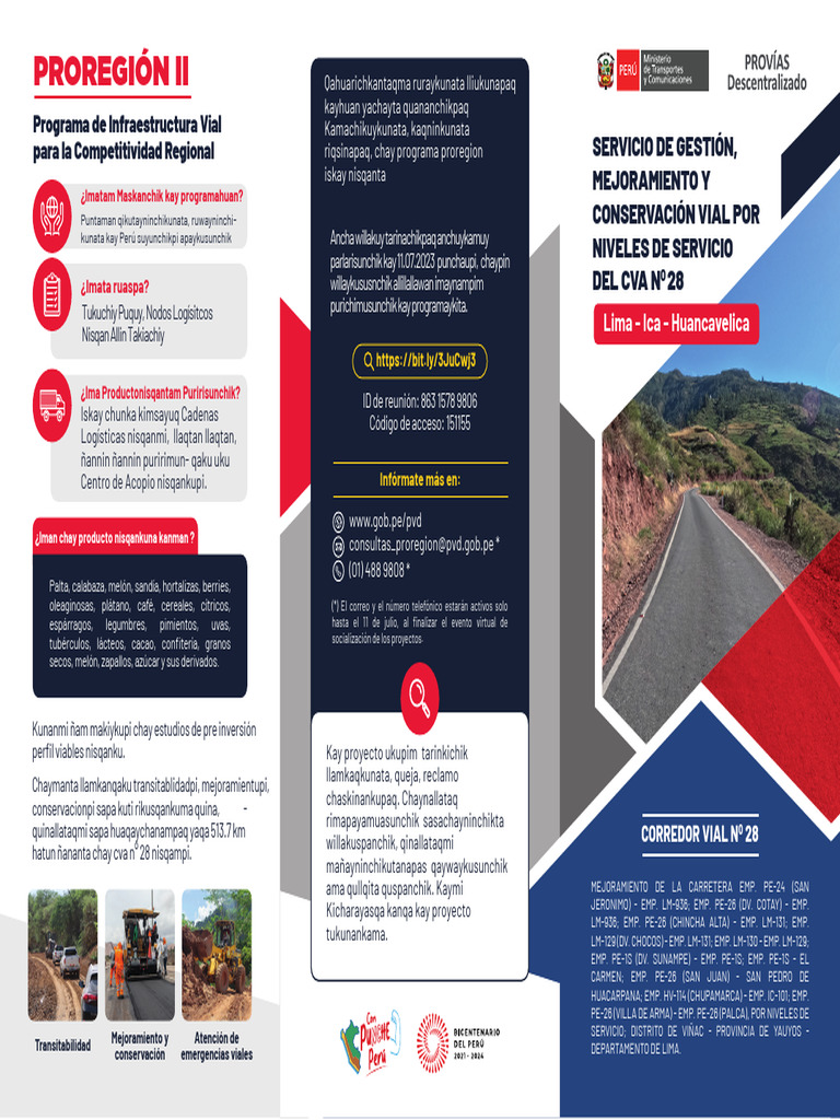 TRIPTICO CVA 28 Lima Quechua | PDF