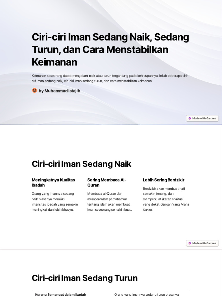 Ciri Ciri Iman Sedang Naik Sedang Turun Dan Cara Menstabilkan Keimanan ...