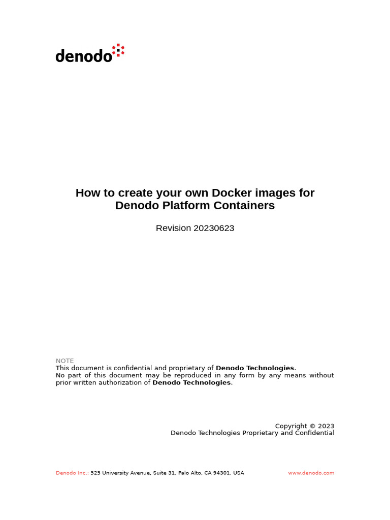 How to create your own docker images for denodo platform containers