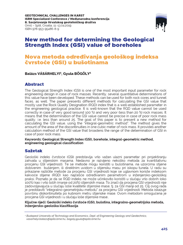 New GSI Calculation Method for Boreholes | PDF