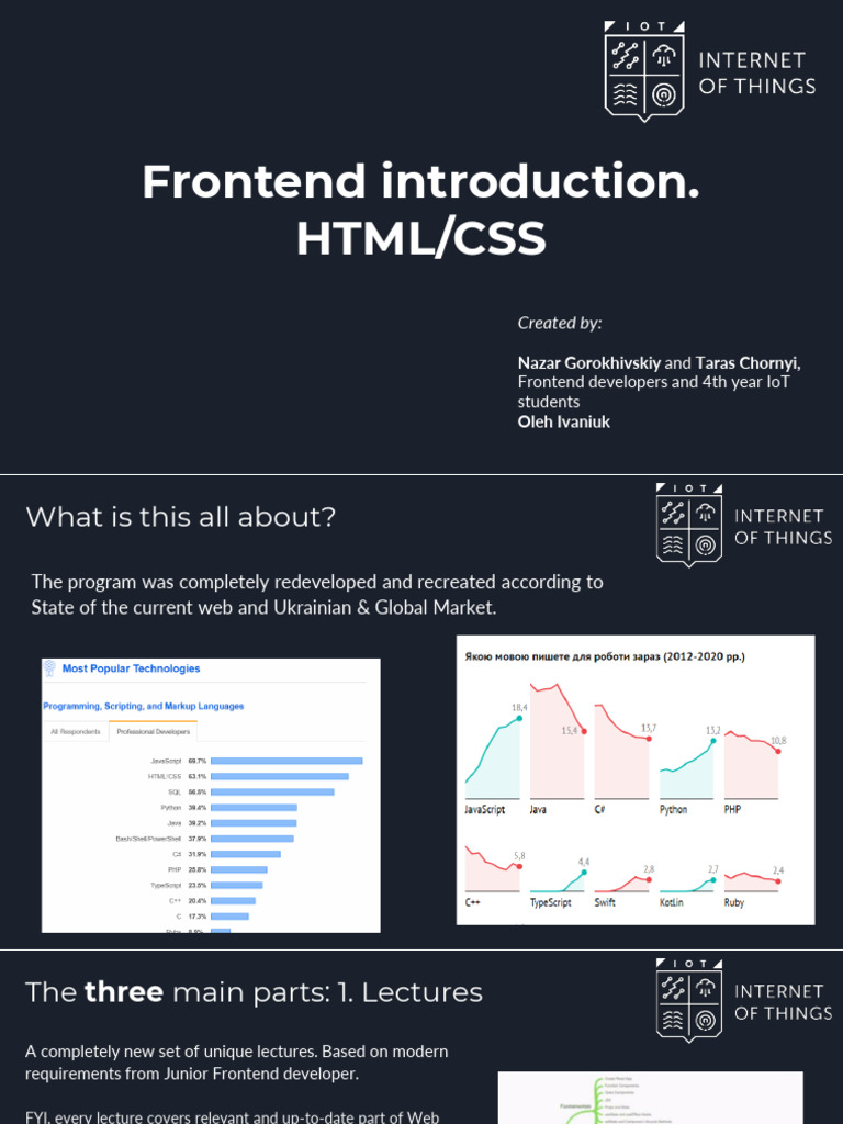 Frontend Introduction. HTML - CSS | PDF