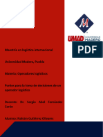 Puntos para La Toma de Decisiones de Un Operador Logístico