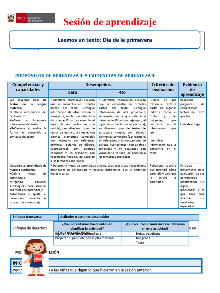 Leemos Juntos - Día de La Primavera | PDF