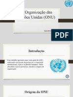 A Organização Das Nações Unidas (ONU)