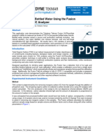 AN1909 TOC Analysis of Bottled Water Using The Fusion UV Persulfate TOC Analyzer