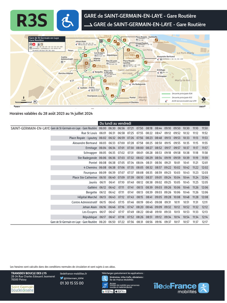 R3S Horaires Bus Saint Germain en Laye | PDF