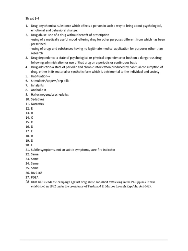 Drug Education Quiz Final 3d PDF