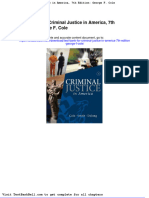 Test Bank For Criminal Justice in America 7th Edition George F Cole