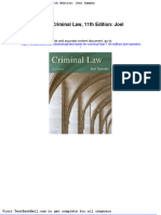 Test Bank For Criminal Law 11th Edition Joel Samaha