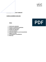 Documento Proceso de Admisión Grado - Español