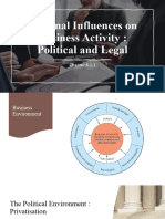 6.1.1 External Influences On Business Activity Political and Legal