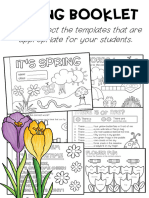 Spring Booklet: Please Select The Templates That Are Appropriate For Your Students