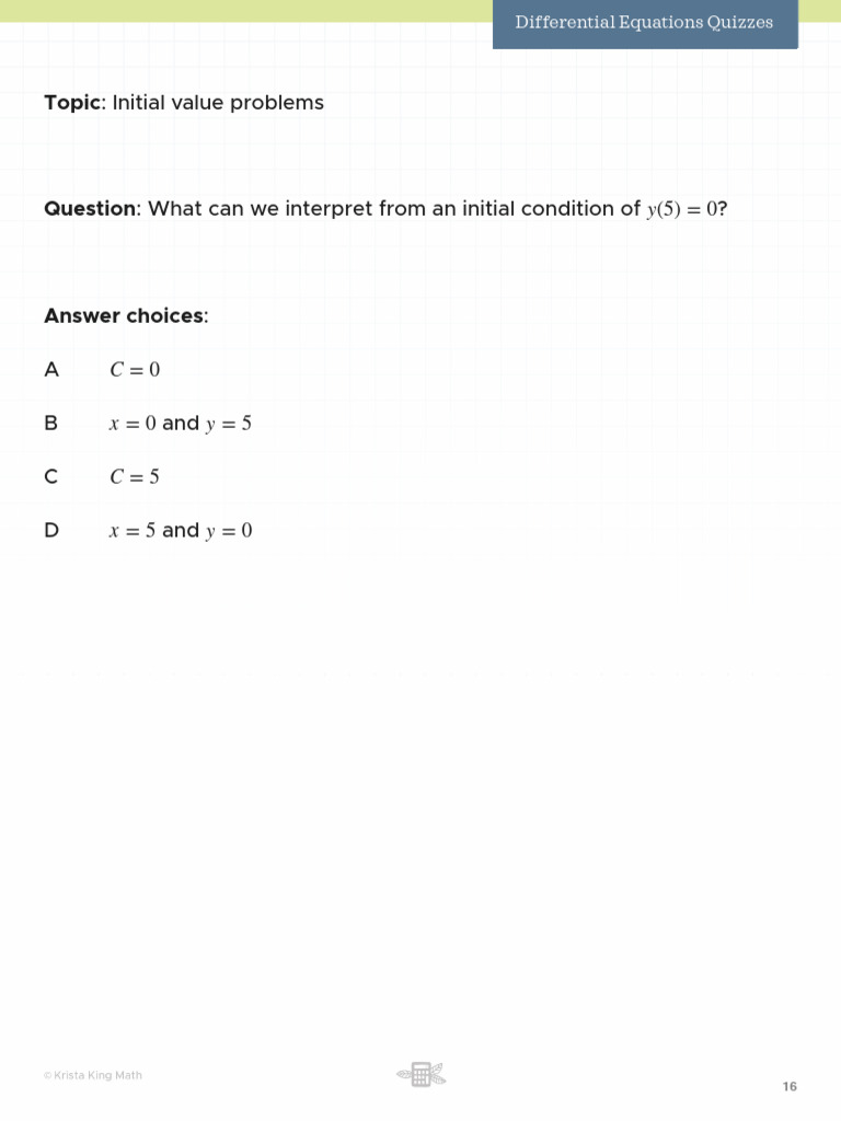 Initial Value Problems | PDF | Equations | Differential Equations