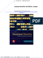 Test Bank For Employee Benefits 6th Edition Joseph Martocchio