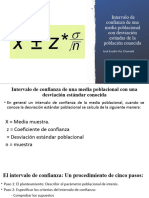 Intervalo de Confianza de La Media Con Desviación Estándar Poblacional Conocida