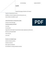 Liver Physiology Study Guide Autumn 2023 - Lundquist