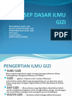 Konsep Dasar Ilmu Gizi