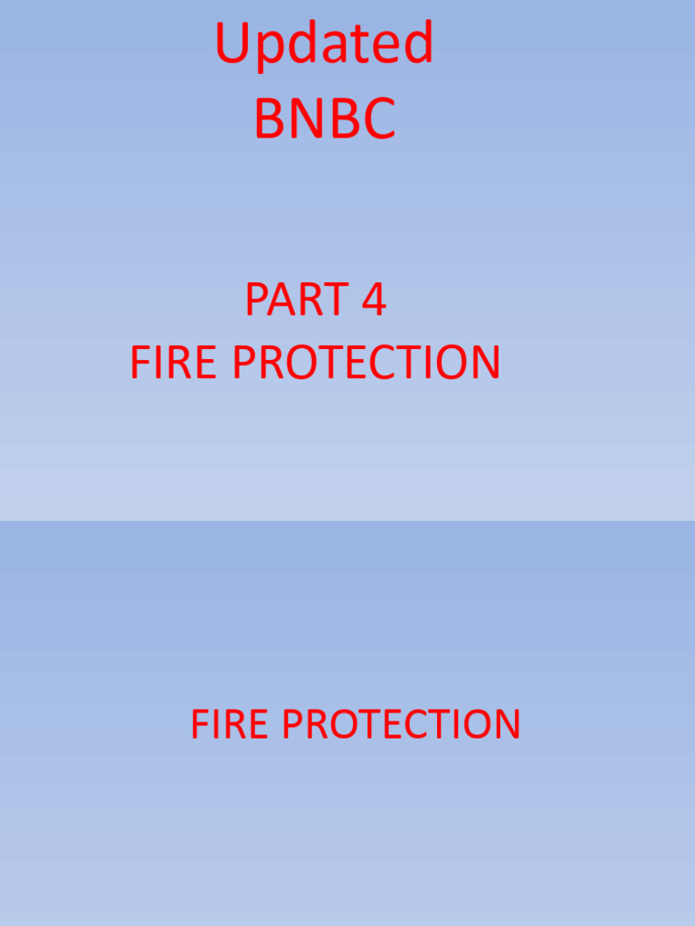 ProposedUpdated Part-4BNBC | PDF | Firefighting | Fire Sprinkler System