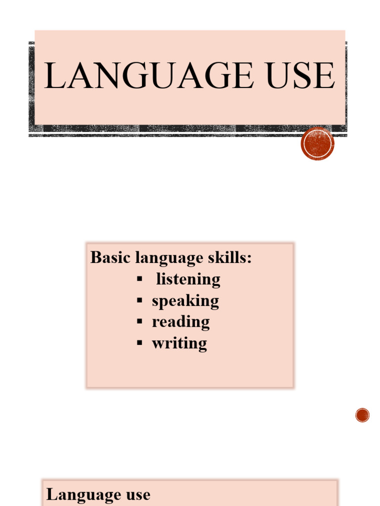 Language Use | PDF