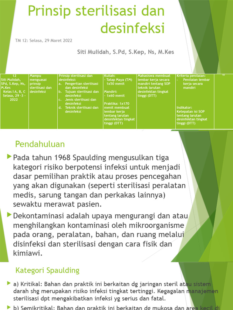 Desinfeksi Dan Sterilisasi | PDF