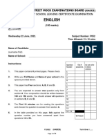 2022 English For Kasungu District Mock Examination