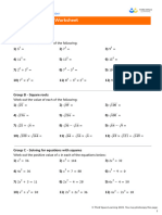 Third Space Learning Square Numbers GCSE Worksheet 1