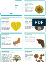 Money Idioms Meaning Cards