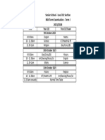 Local OL First Term Mid Term Examination Time Table 2023-2024