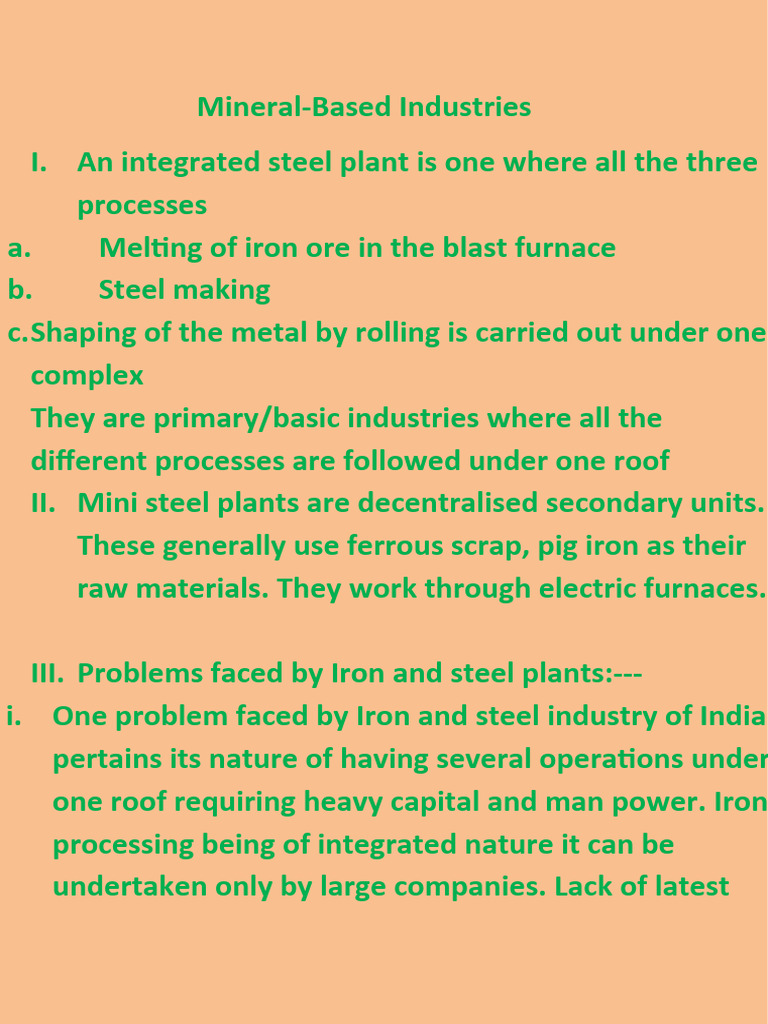 Overview of India's Iron and Steel Industry | PDF