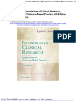 Test Bank For Foundations of Clinical Research Applications To Evidence Based Practice 4th Edition Leslie G Portney