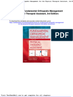 Test Bank For Fundamental Orthopedic Management For The Physical Therapist Assistant 3rd Edition Shankman