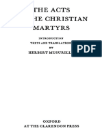 The Acts of The Christian Martyrs: Texts and Translations BY